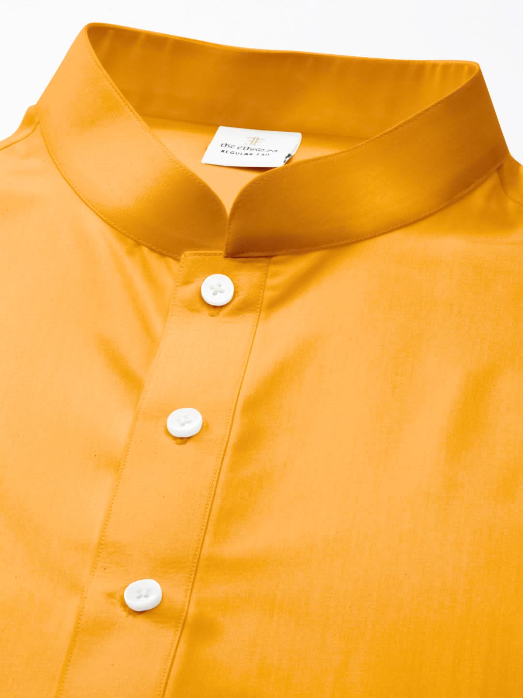 Mustard Twill Weave Cotton Kurta Set