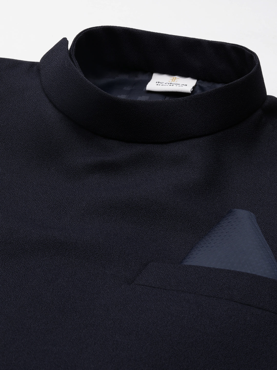 Navy Blue Embroidery Bandhgala
