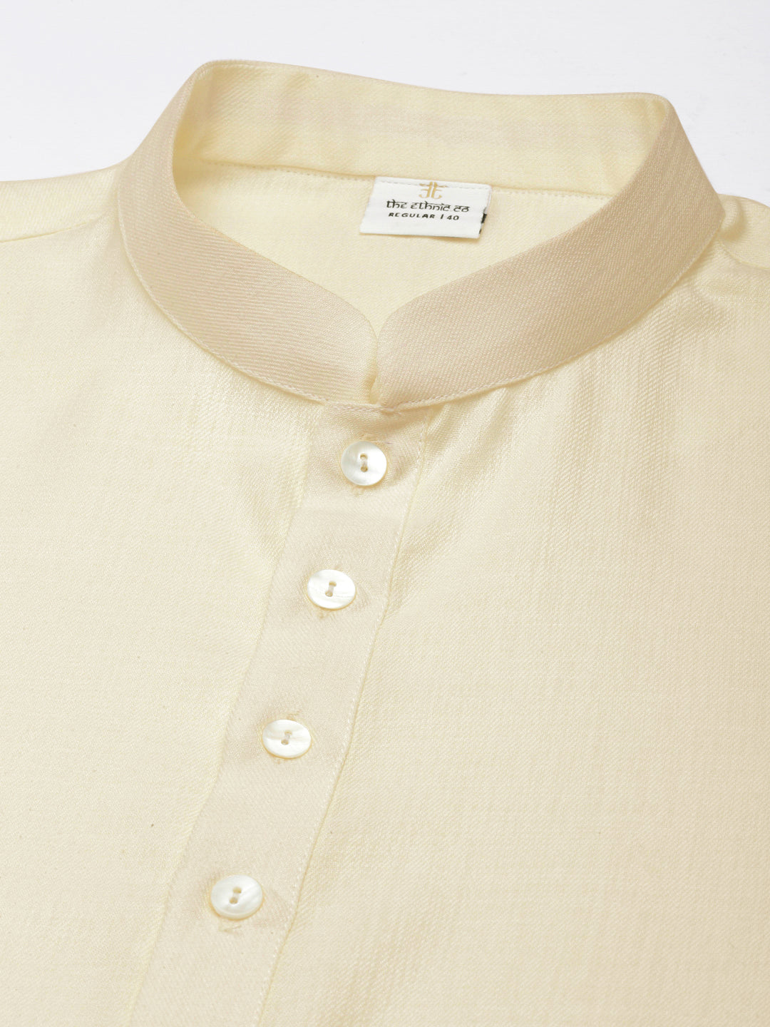 Cream Cotton Short Kurta Set