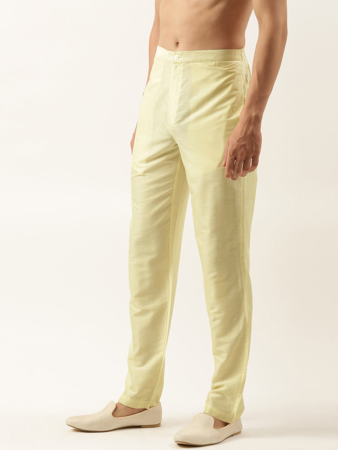 Dark Beige Cotton Silk Pant Pajama