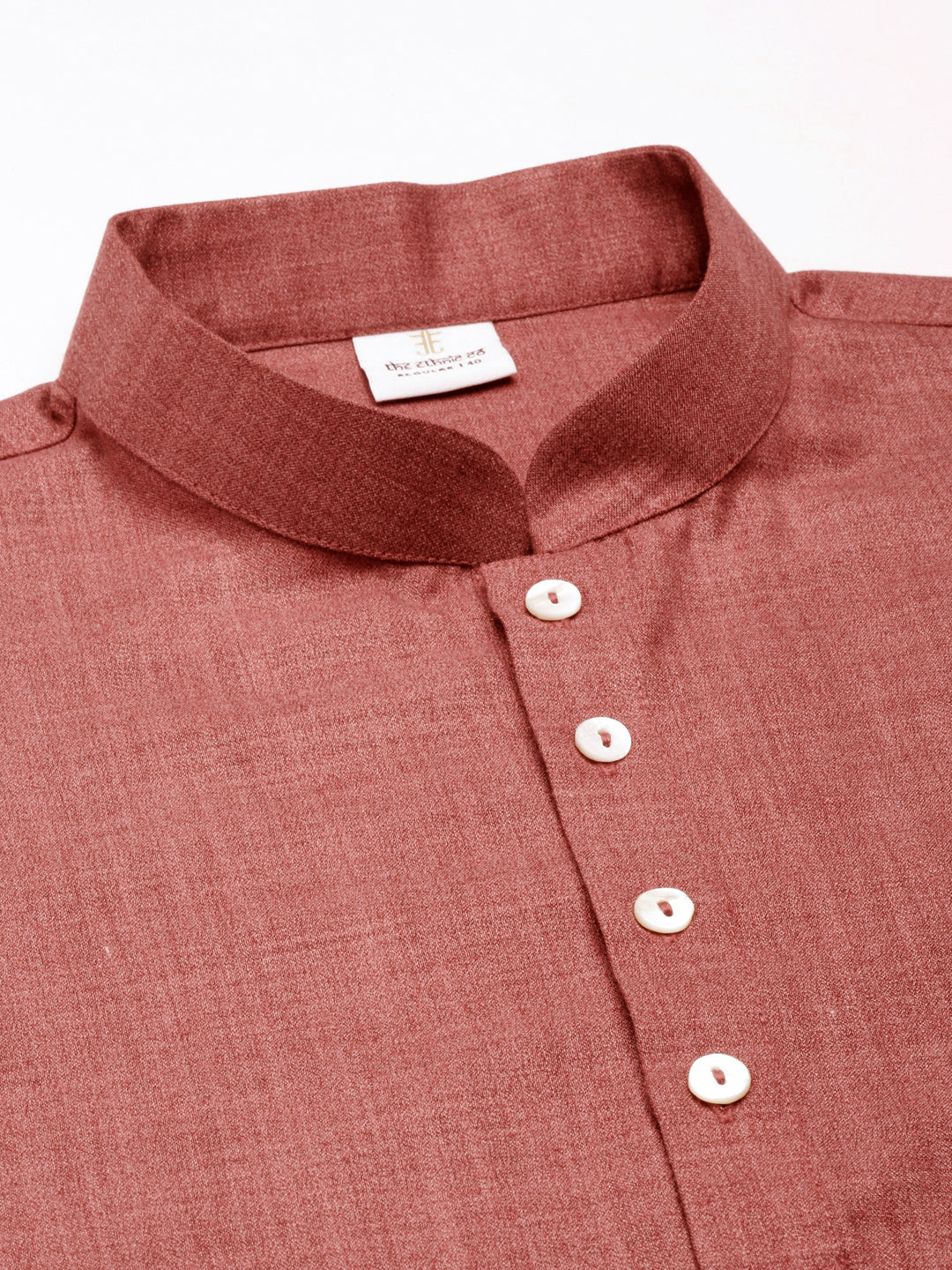 Maroon Cotton Short Kurta