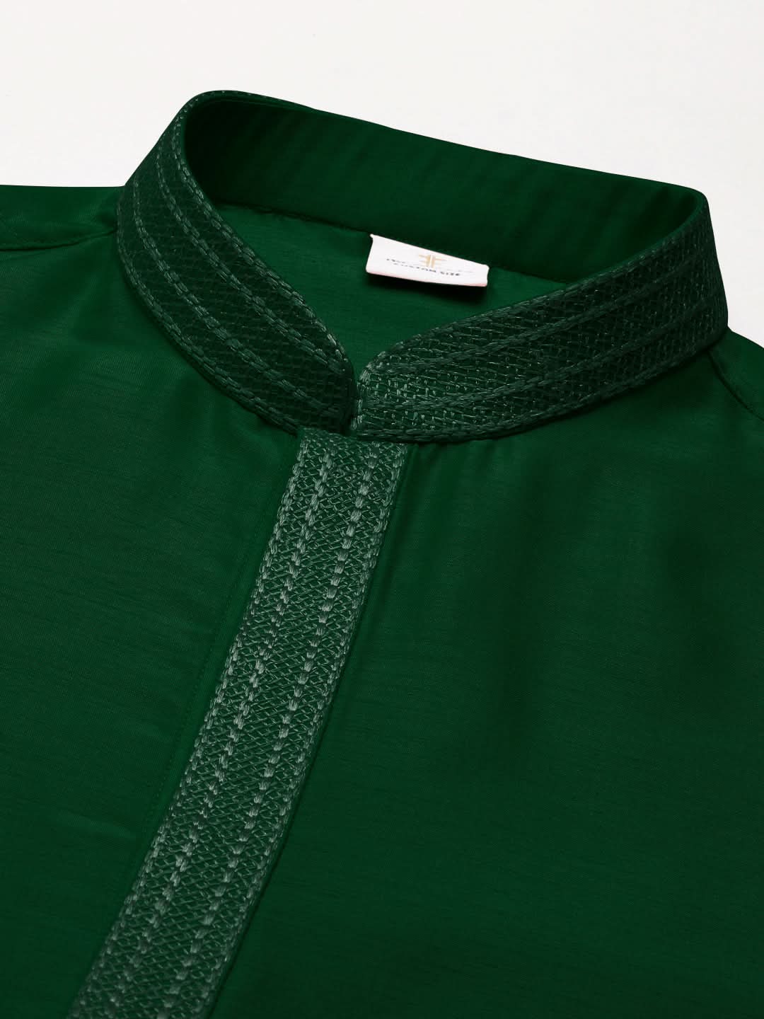 Bottle green Embroidered Kurta Set