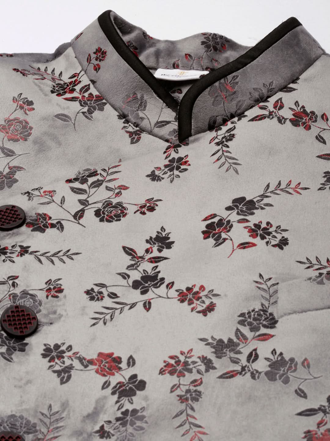 Grey Printed Angrakha Indowestern