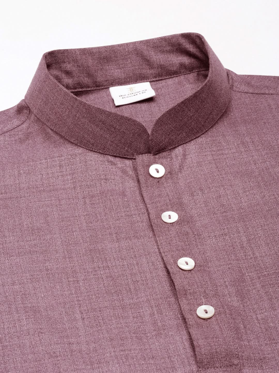 Wine Cotton Short Kurta