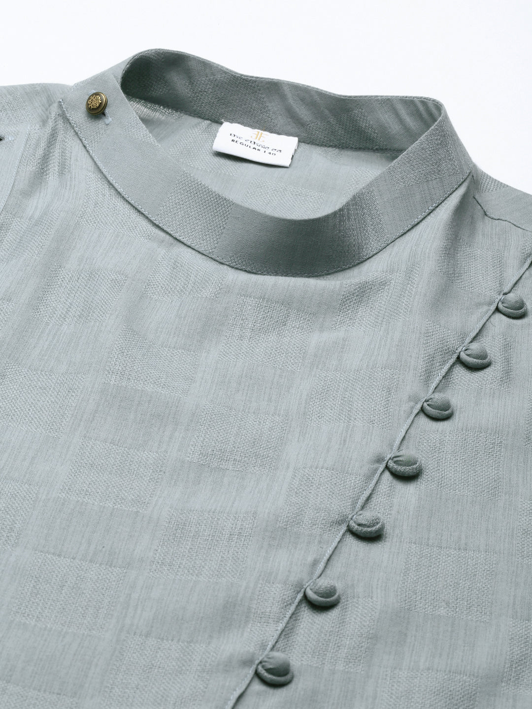 Light Grey Asymmetrical Kurta Set