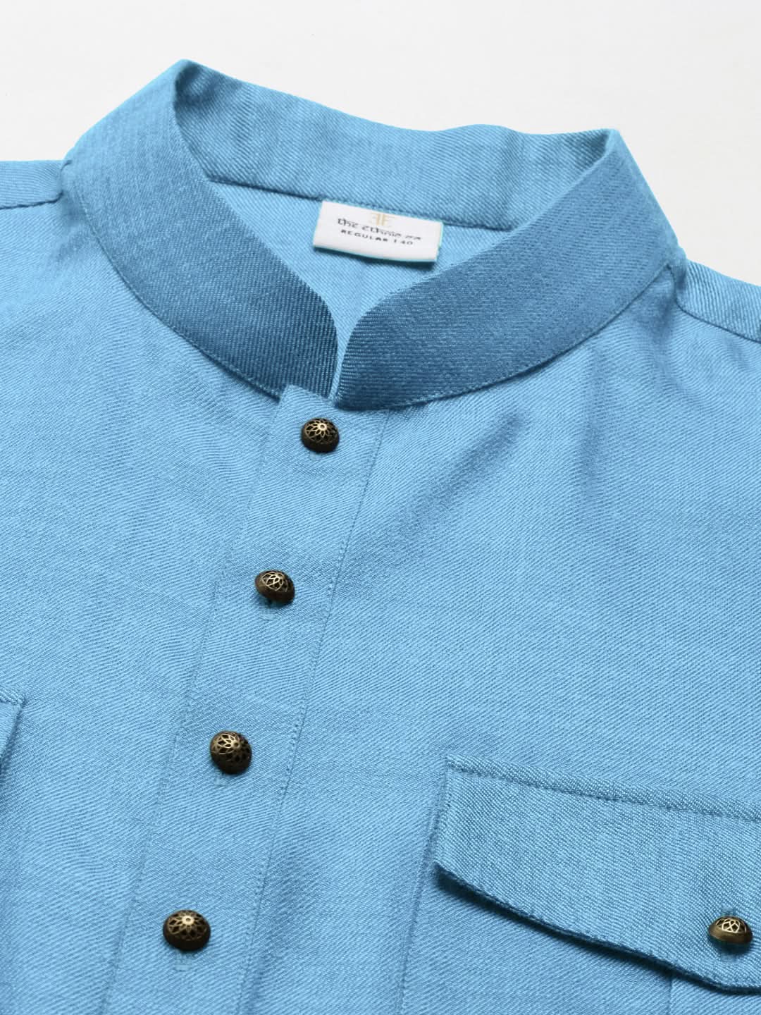 Blue Light cotton Short Pathani