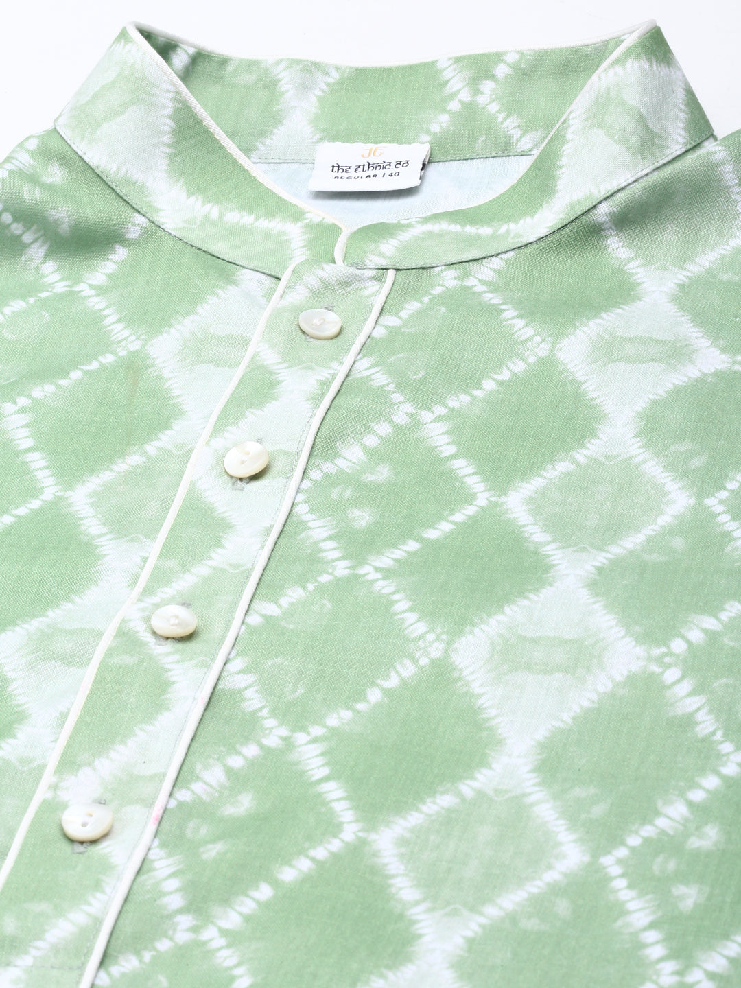 Light Green Tie Dye Kurta Set