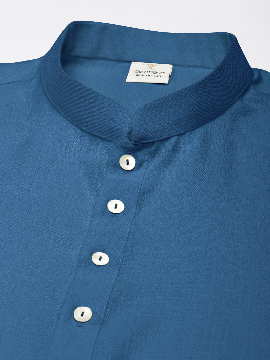 Denim Blue Cotton Short Kurta Set