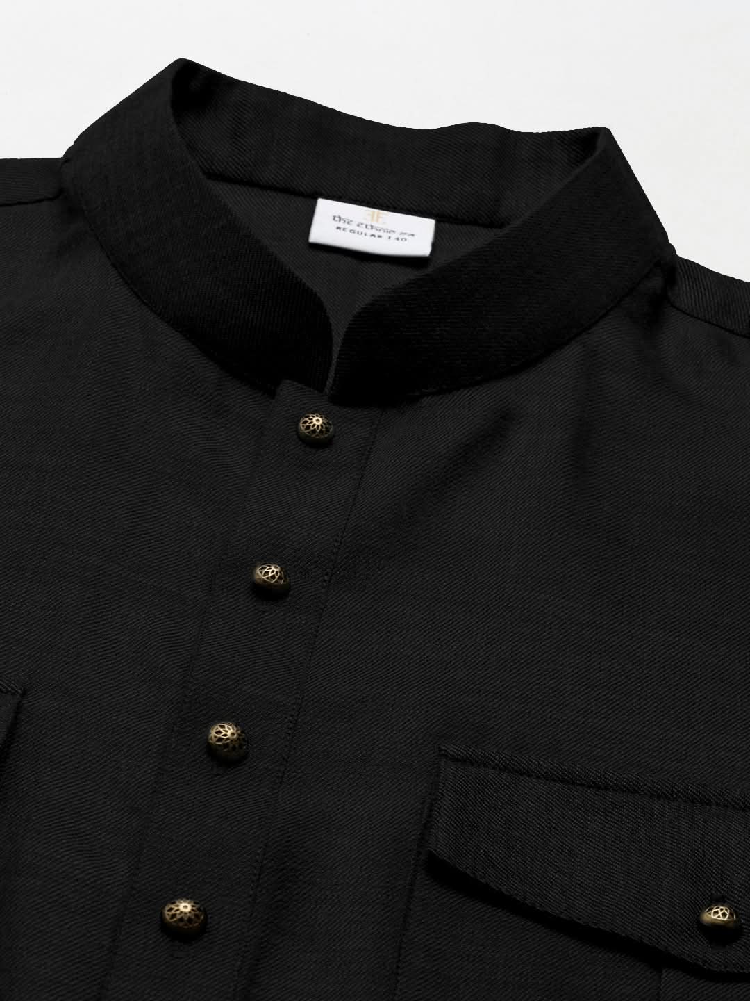 Black Cotton Short Pathani