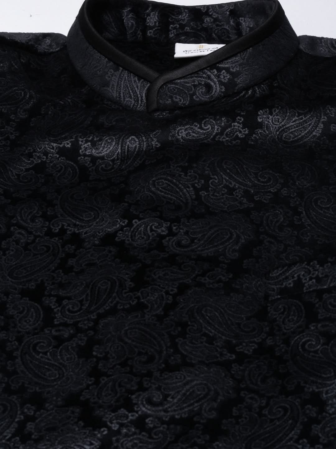 Black Paisley Velvet Indo Set