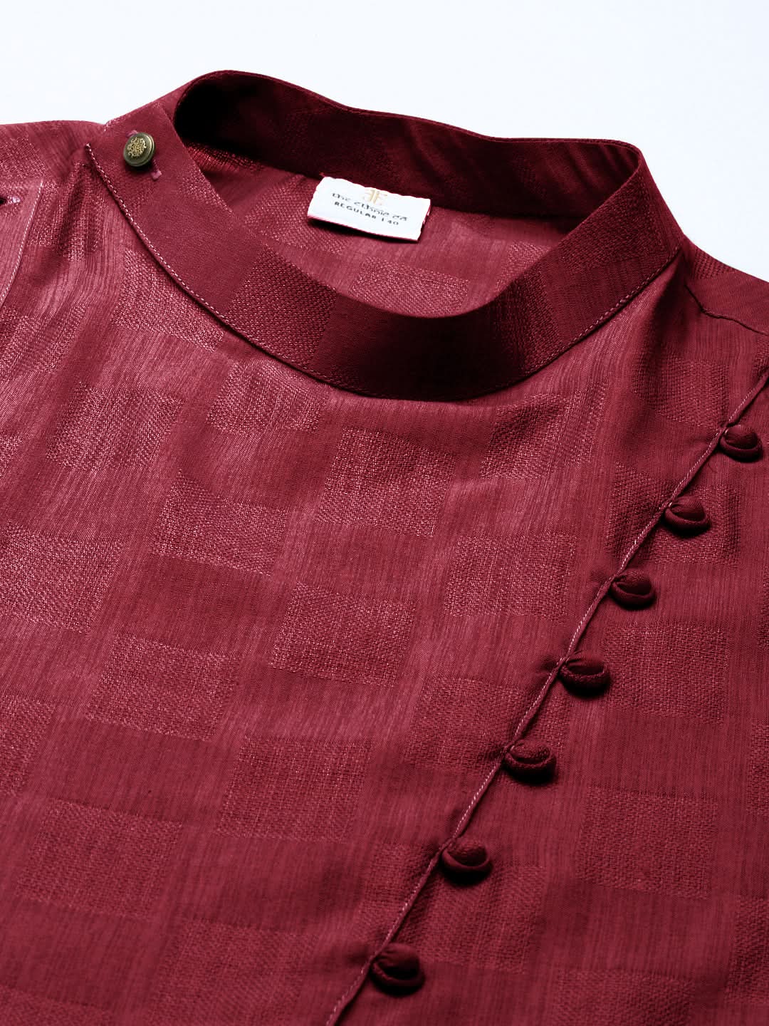 Maroon Asymmetrical Kurta Set