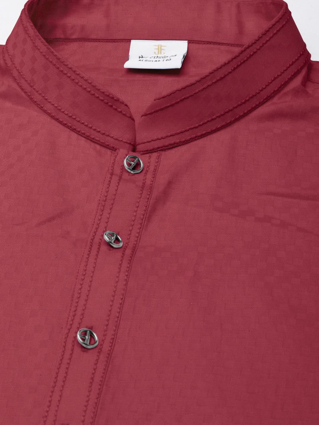 Scarlet Red Asymmetrical Cotton Kurta Set