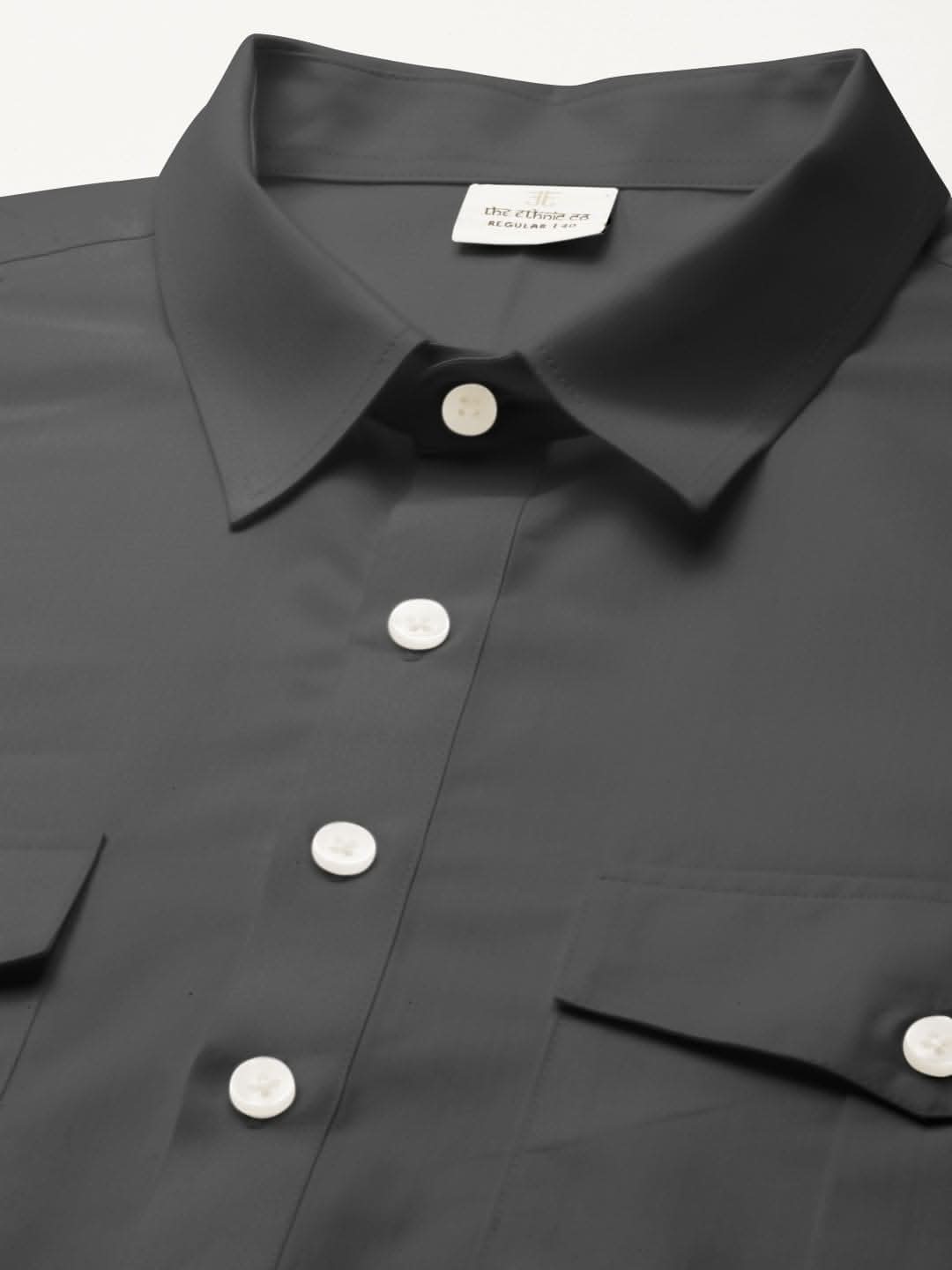 Grey Fine Cotton Pathani With Salwar