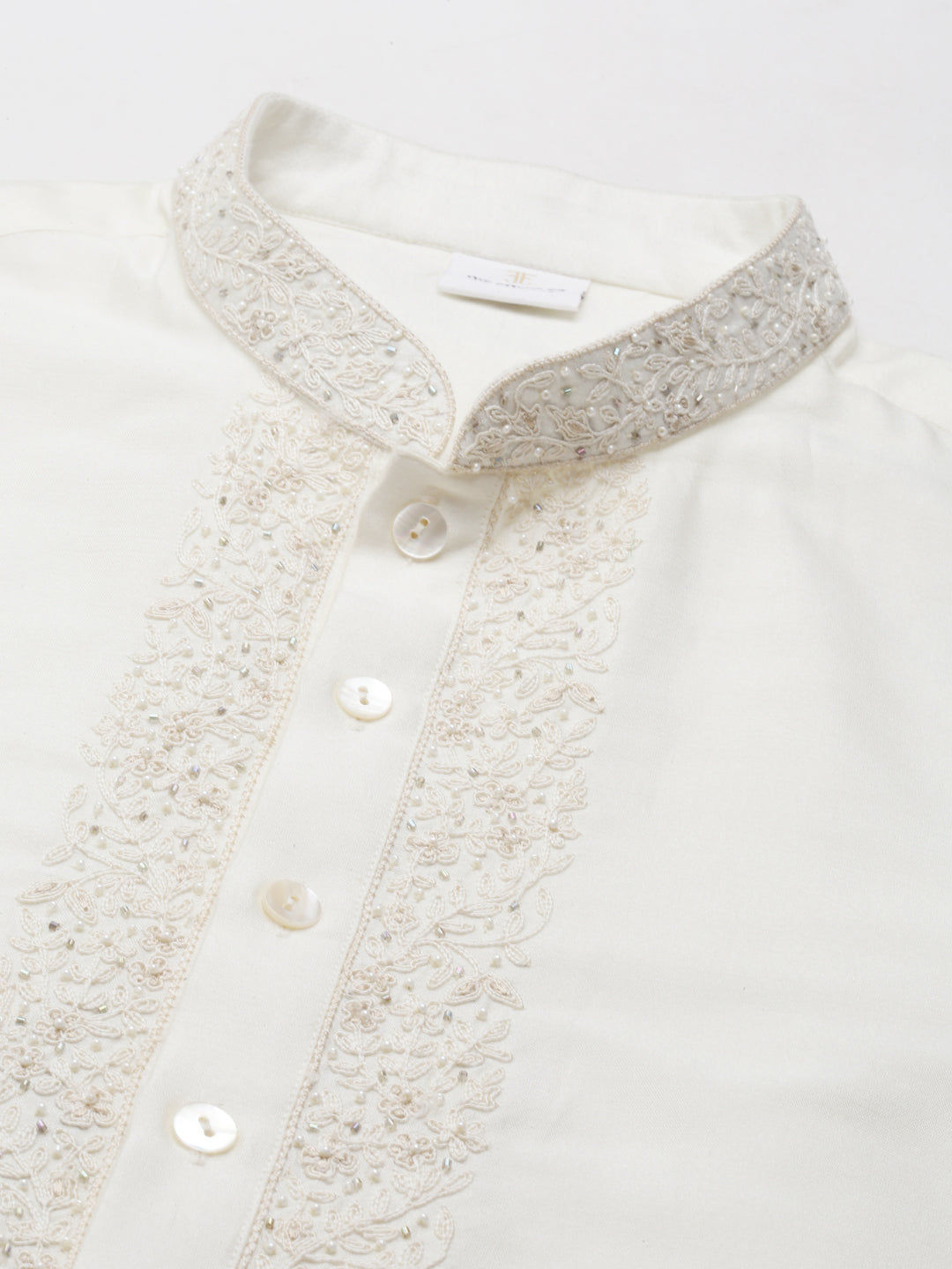 Cream Dori Embroidered Kurta Set