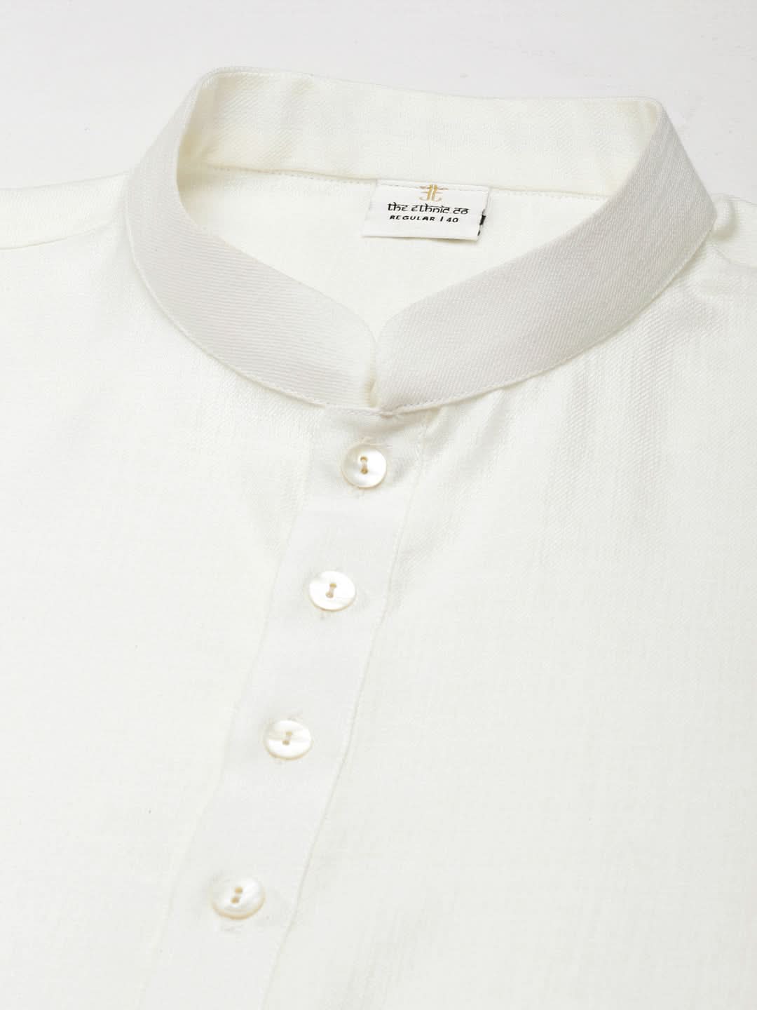 White Cotton Short Kurta