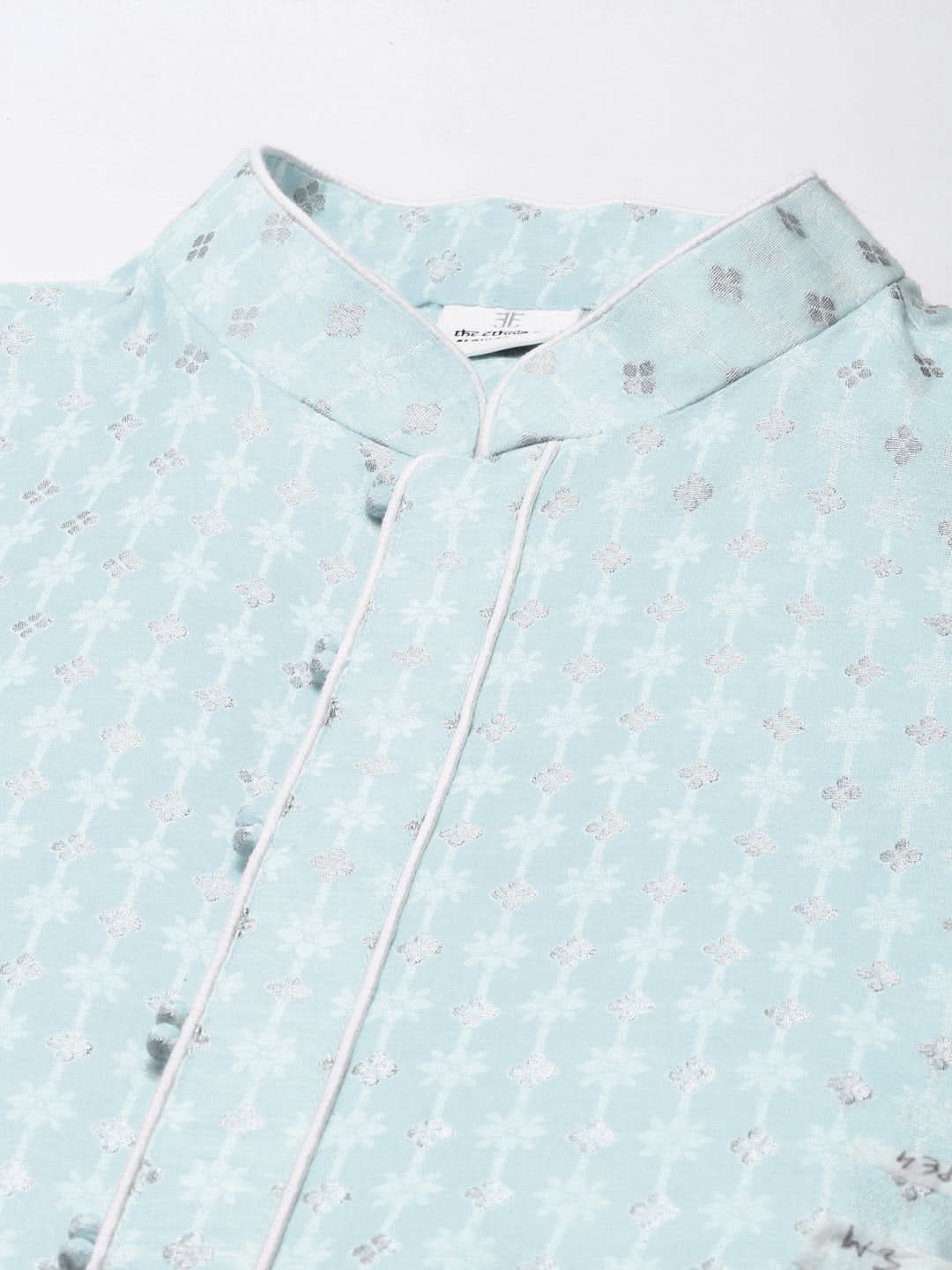 Sky Blue Chanderi Kurta Set