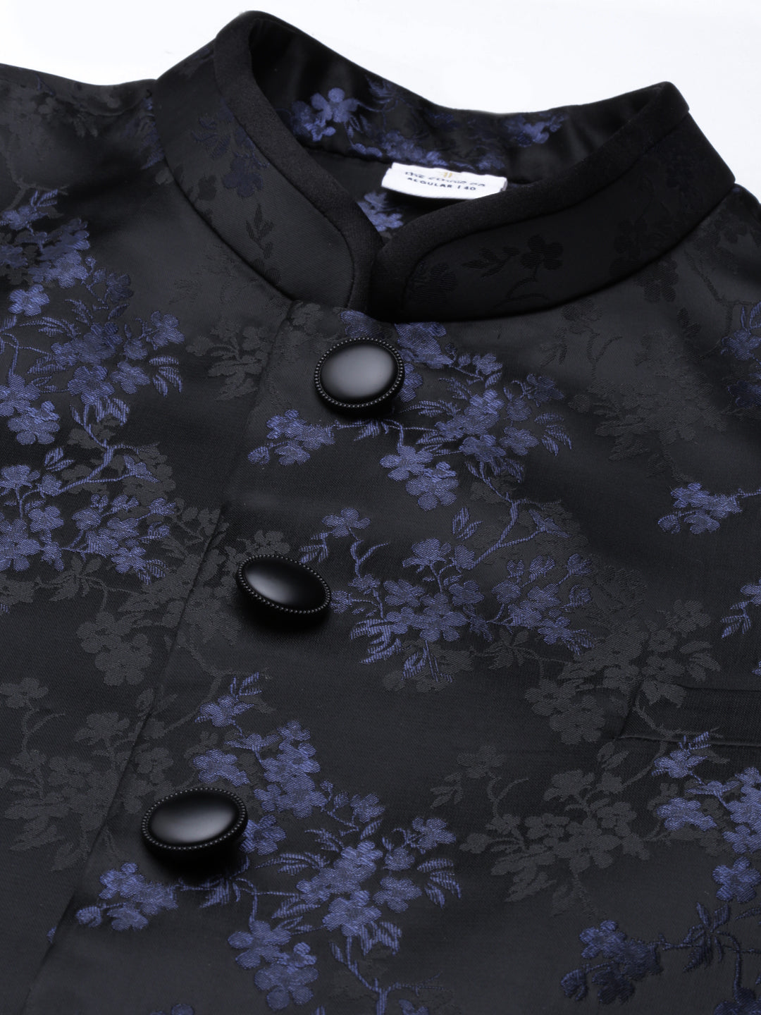 Blue Black Jacquard Indo Set