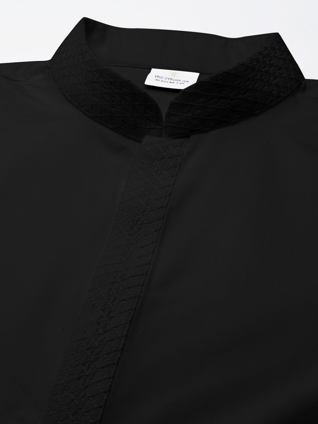 Black fine Cotton Kurta Set
