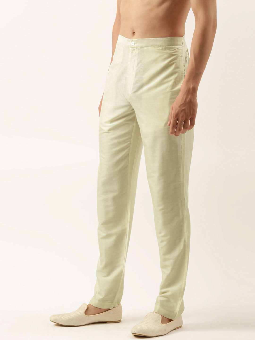 Light Gold Cotton Silk Pant Pajama