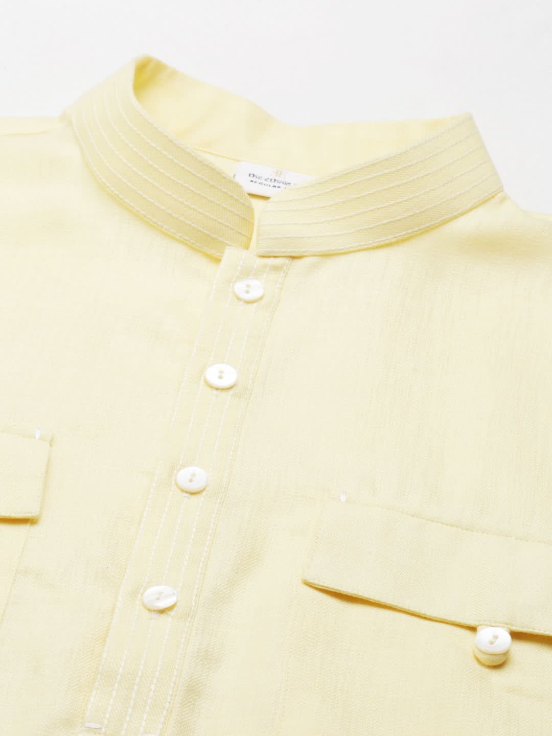 Yellow Pathani Kurta Set