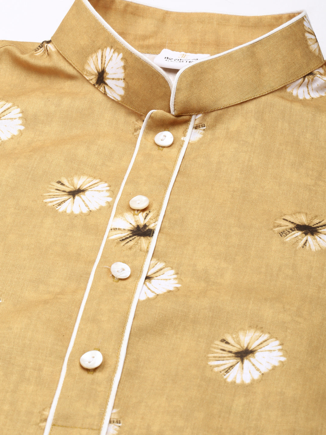 Mustard Bandhani Kurta Set