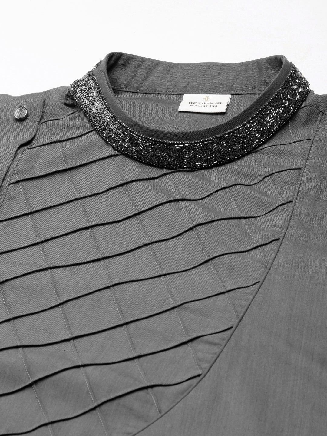 Grey Cotton Kurta Set