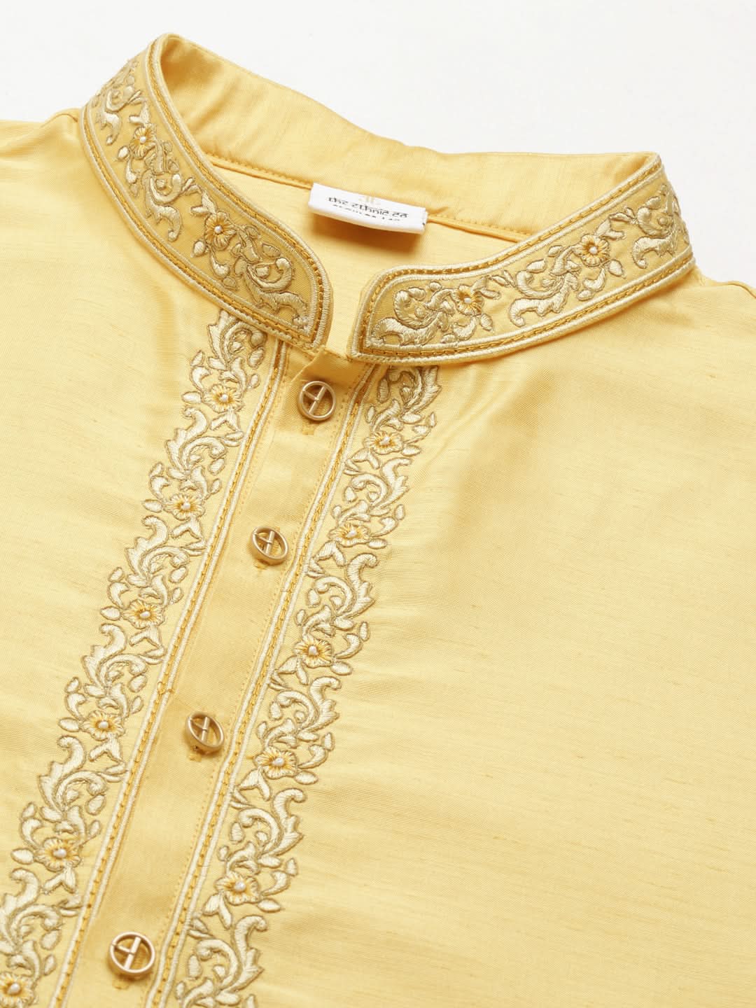 yellow Embroidered Kurta Set