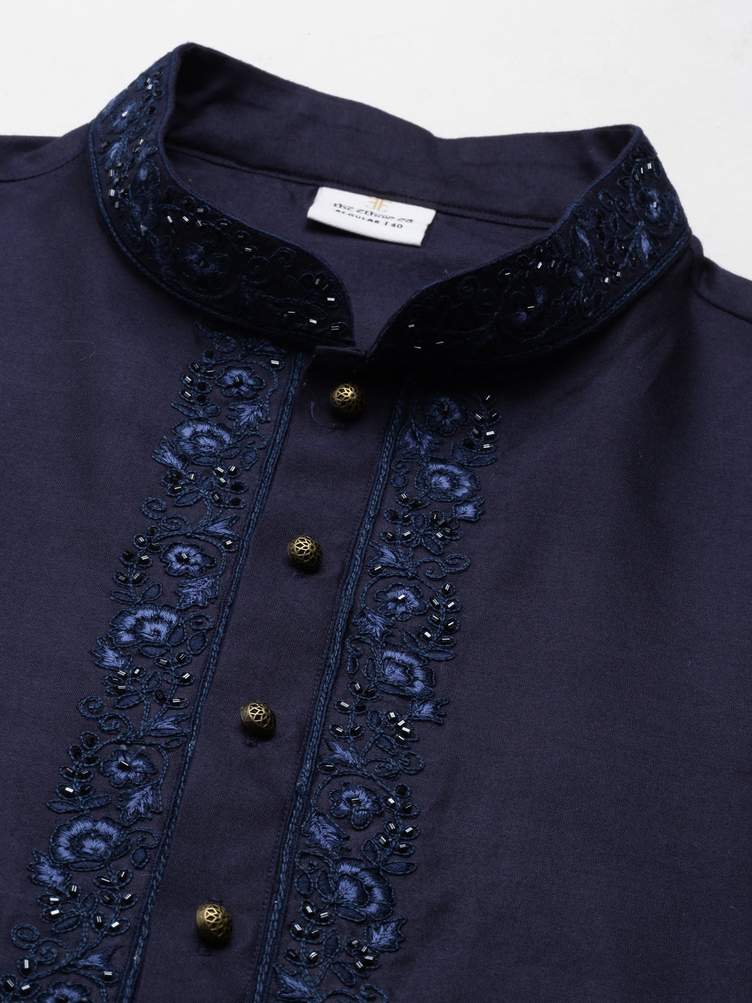 Navy Dori Embroidery Kurta Set