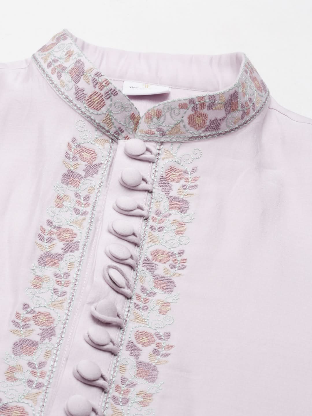 Lavender Embroidered Kurta Set