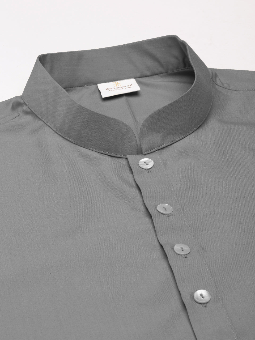 Grey Cotton Short Kurta Set