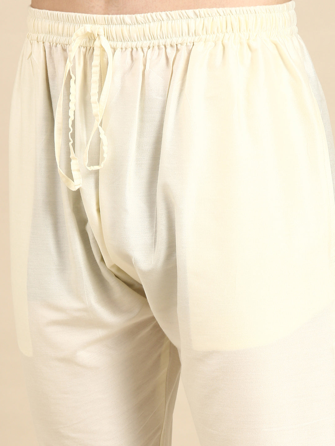 Baby Pink Cotton Dori Embroidered Kurta Set