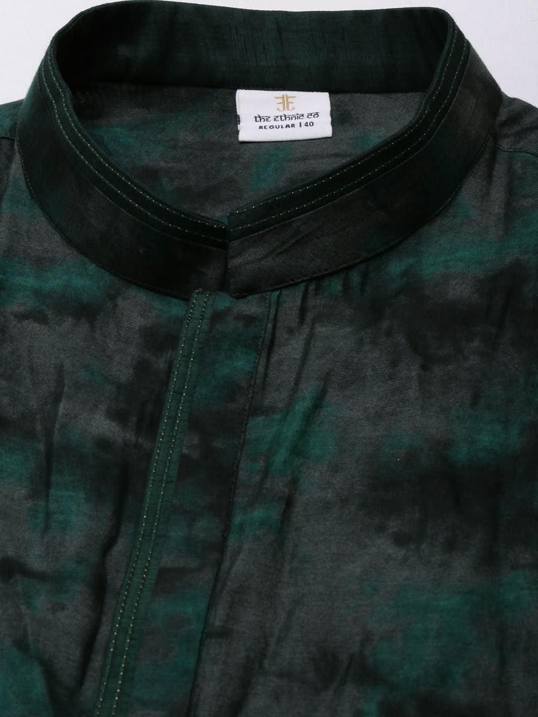 Green Printed Jacket Kurta Set