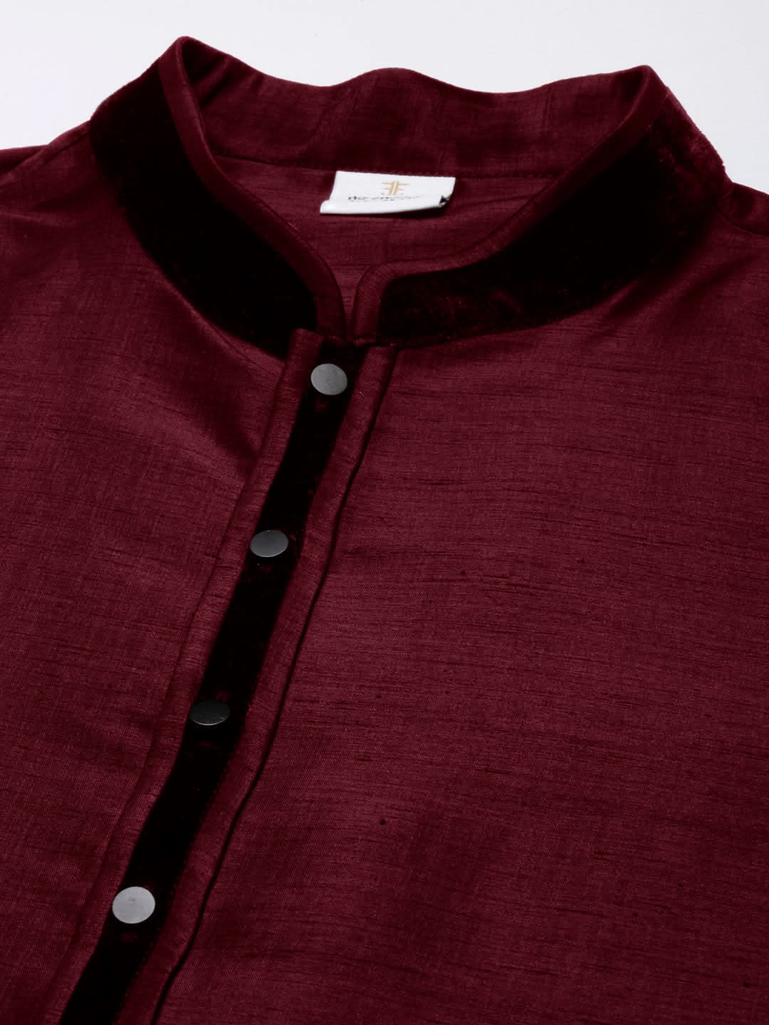 Maroon Embroidered Jacket Kurta Set