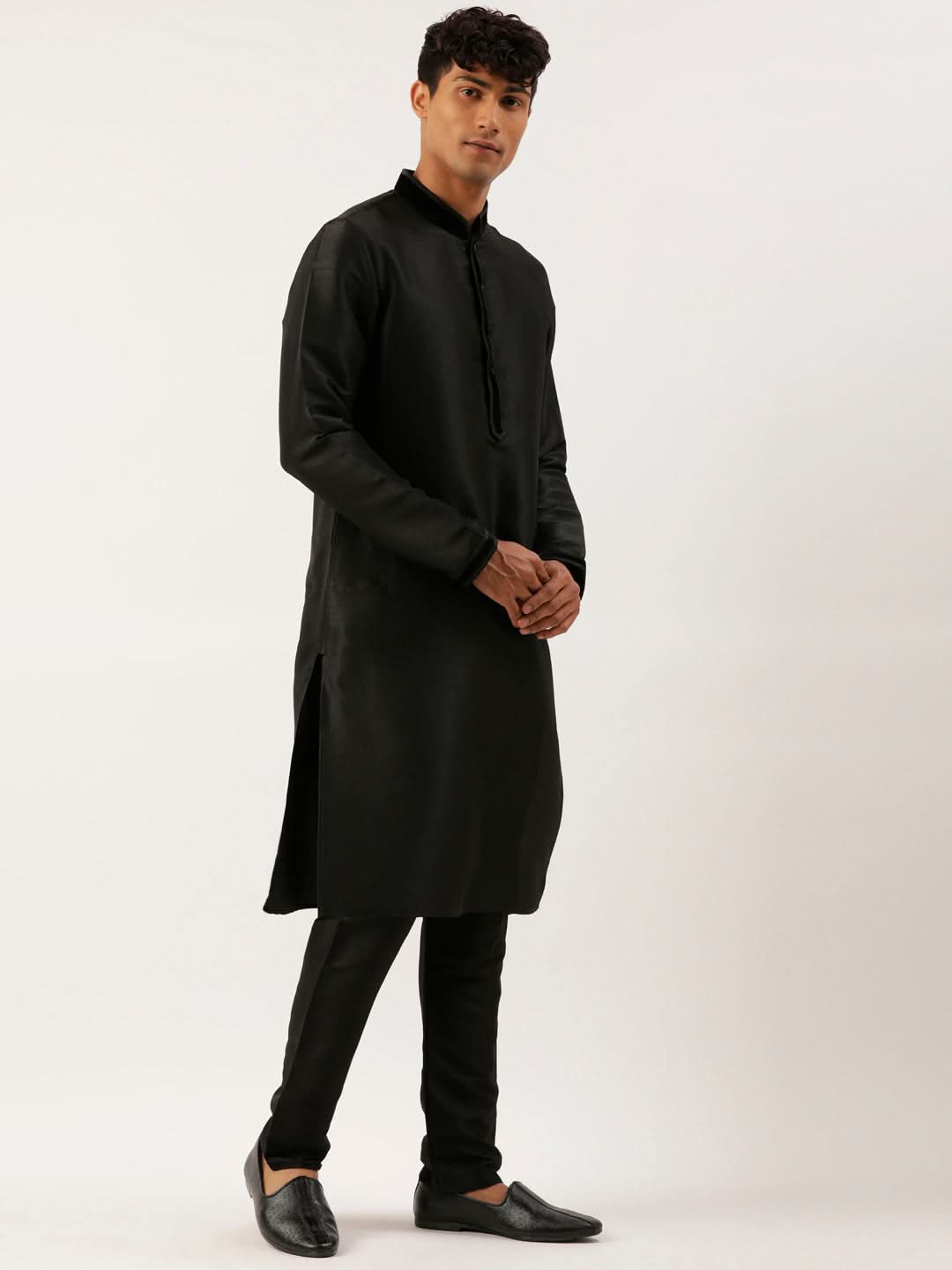 Old Rose Embroidered Jacket Kurta Set