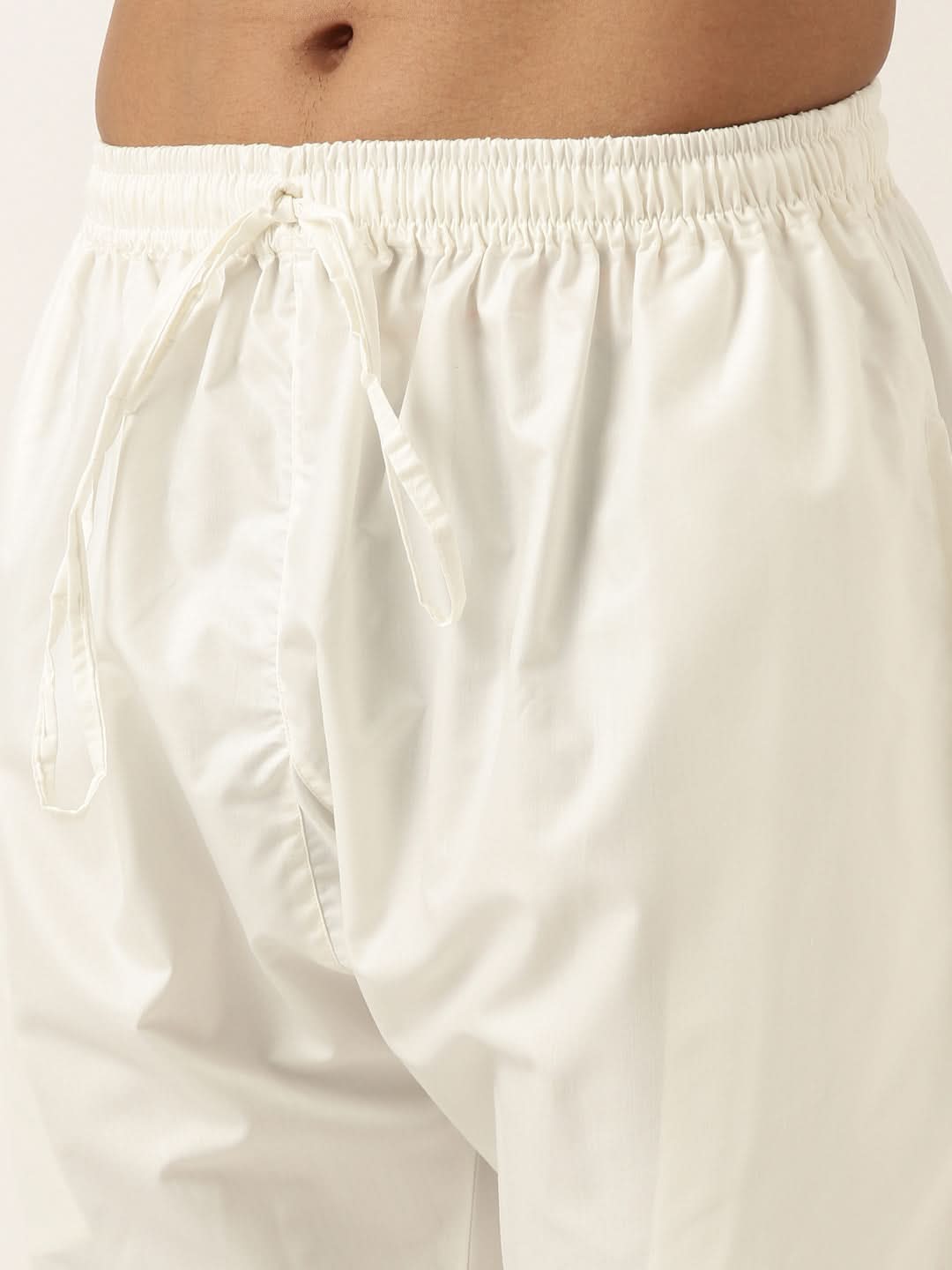 Grey Pleated Cotton Kurta Set