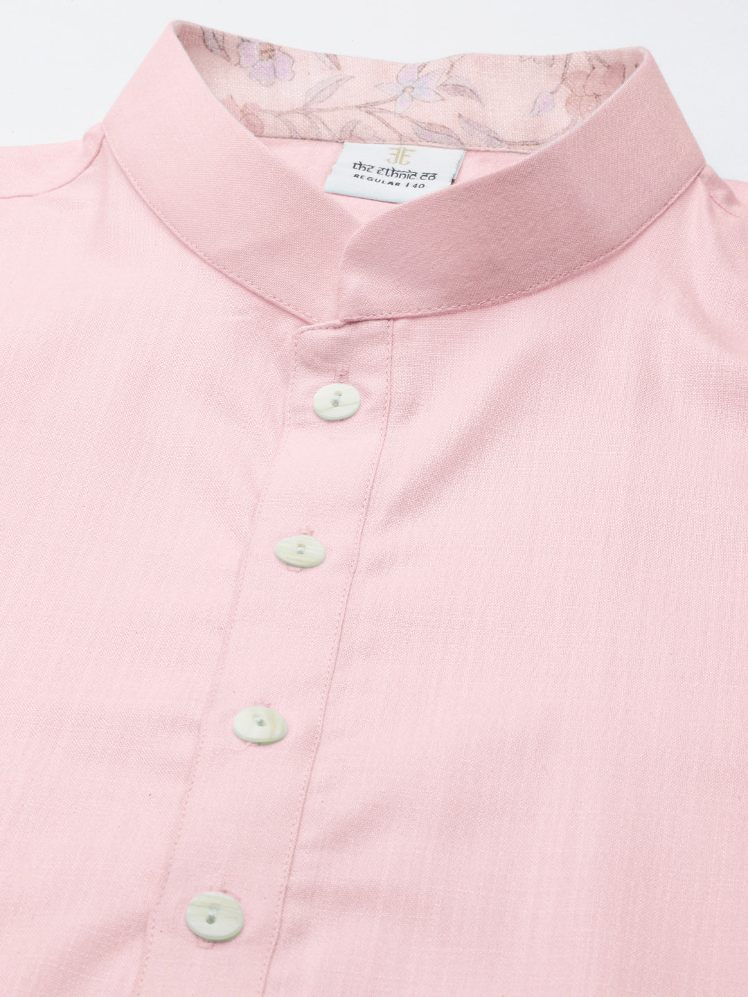 Pink Printed Jacket Kurta Set