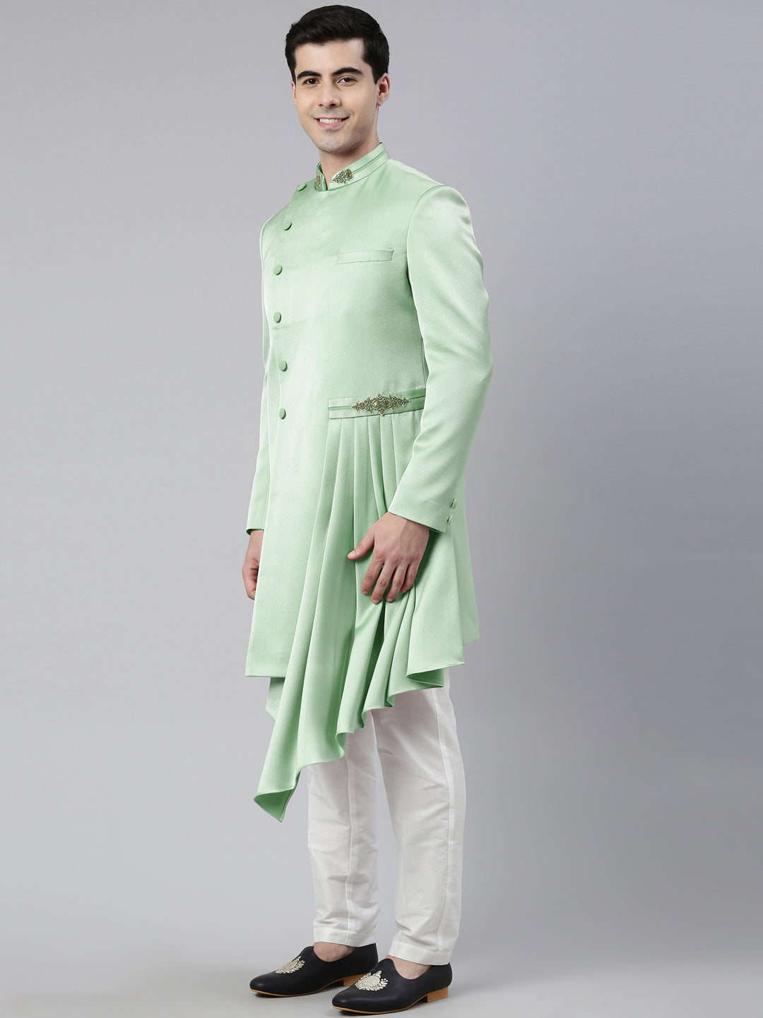 Green Draped Indo Set