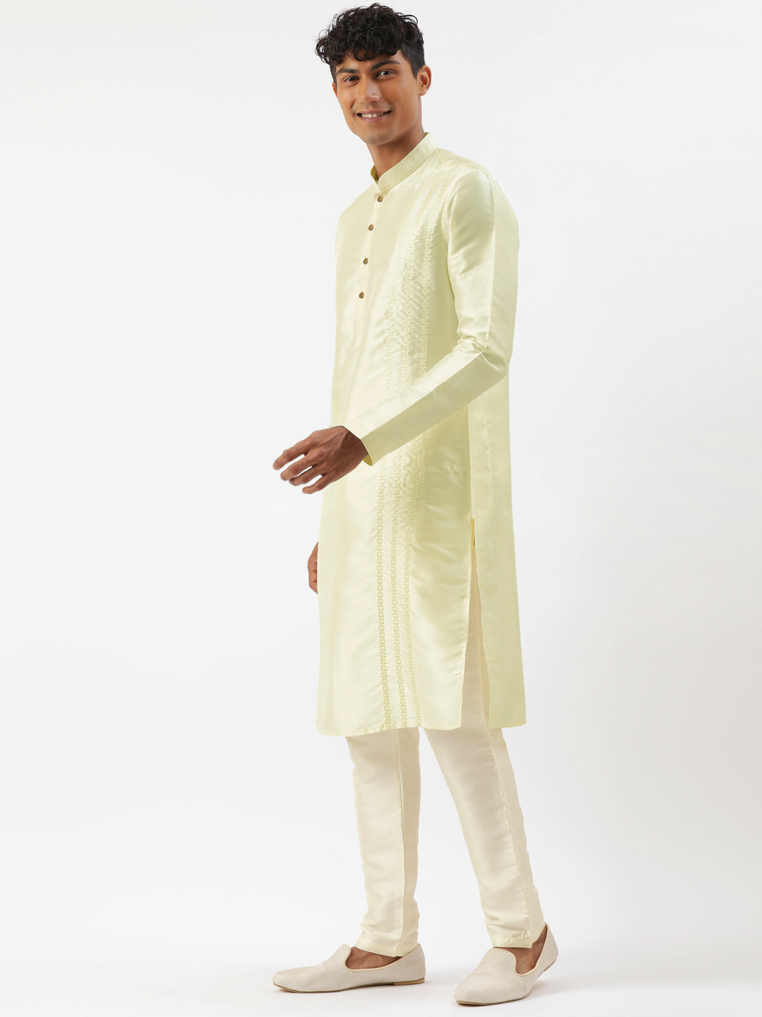 Light Green Embroidered Kurta Set