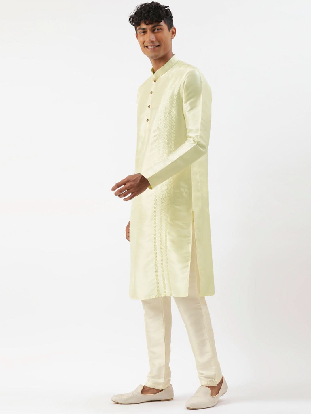 Light Green Embroidered Kurta Set