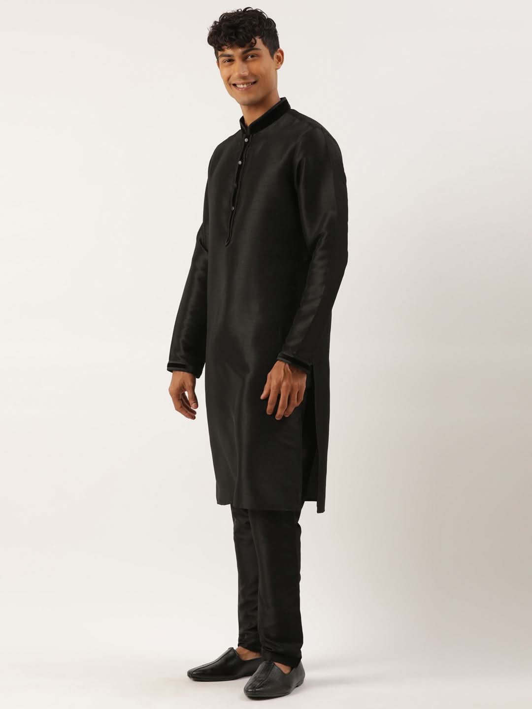 Beige Embroidered Jacket Kurta Set