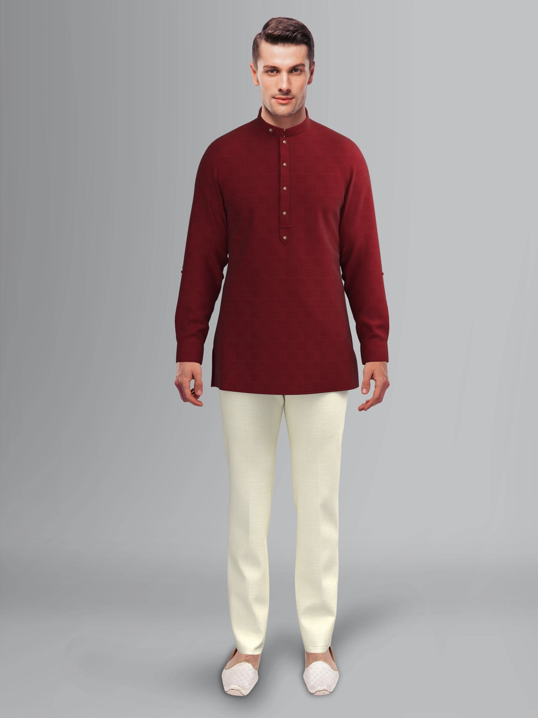 MAROON SHORT KURTA