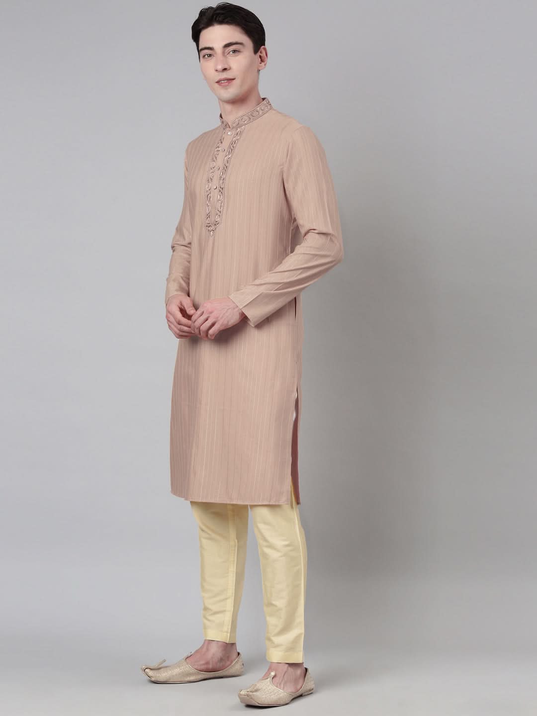 Sepia Embroidered kurta Set