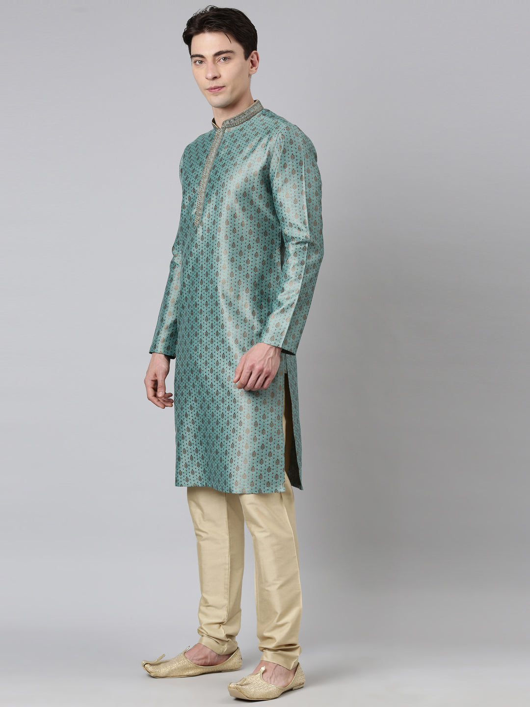 Jade Green Jacquard Kurta Set
