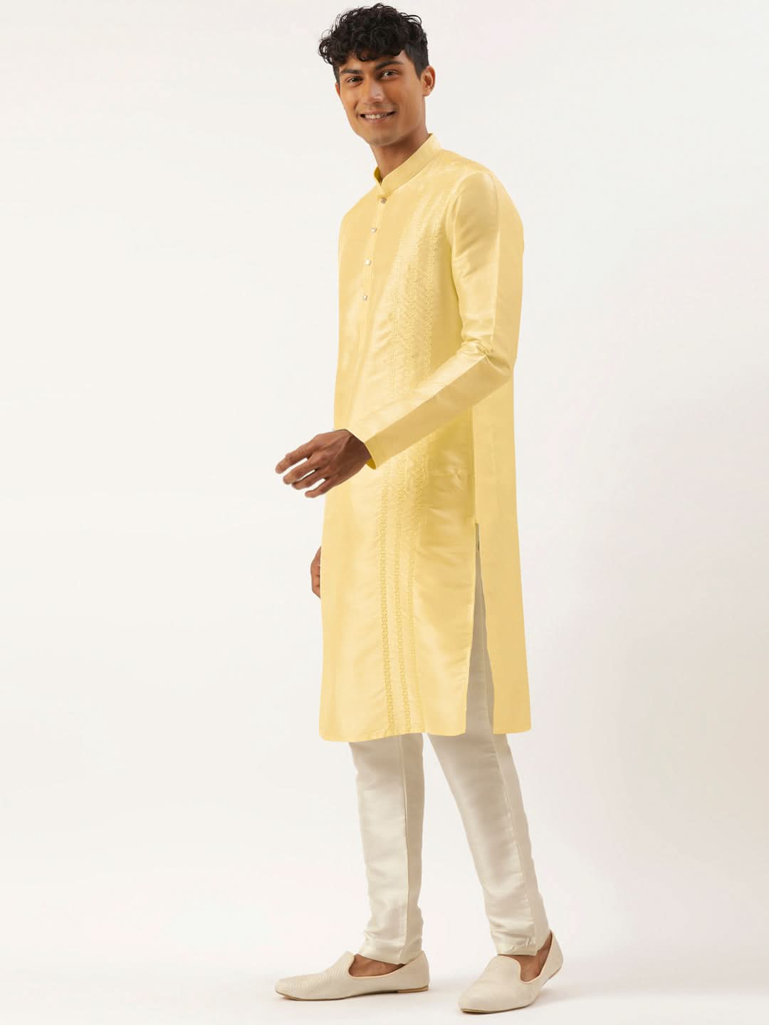 Yellow Embroidered Kurta Set