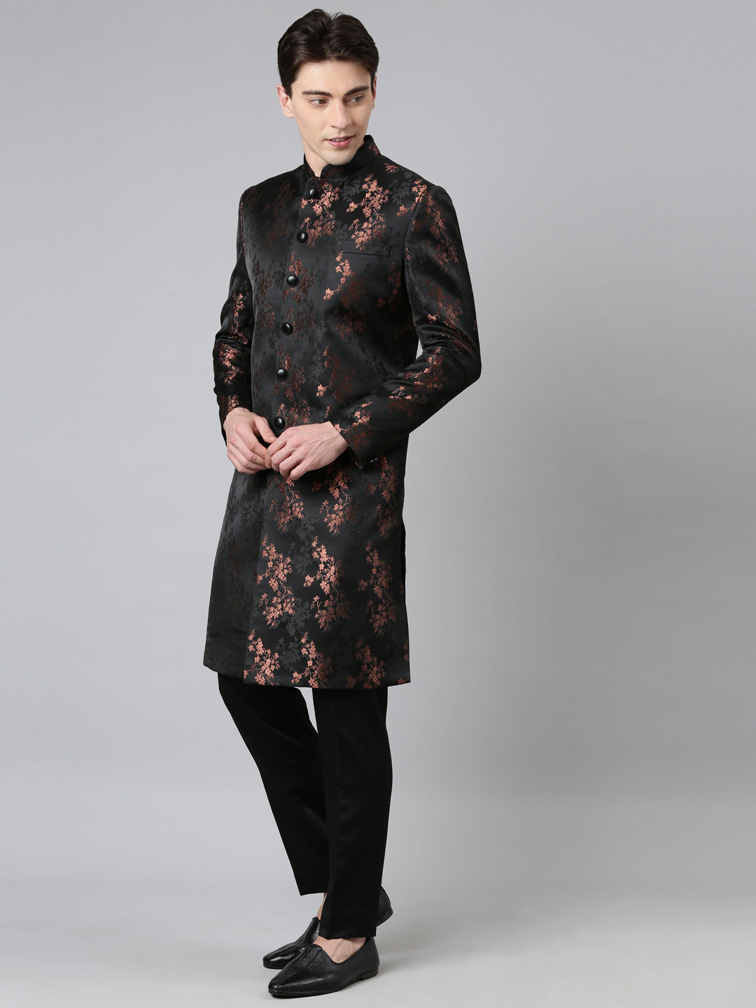 Copper Black Jacquard Indo Set