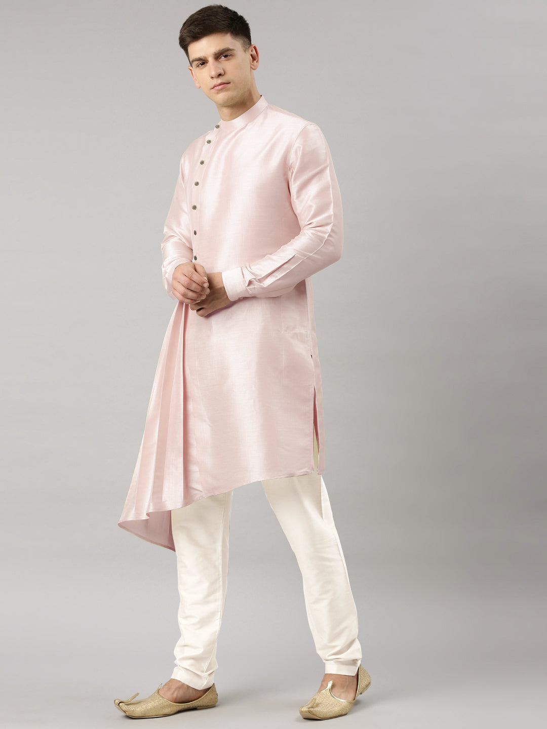 Light pink Drape Kurta Set