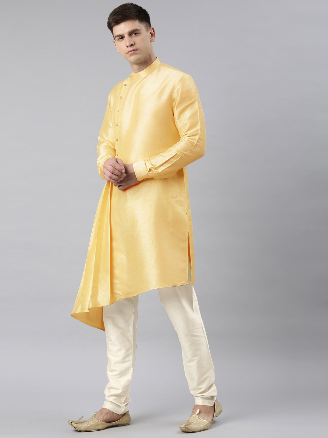 Yellow Drape Kurta Set