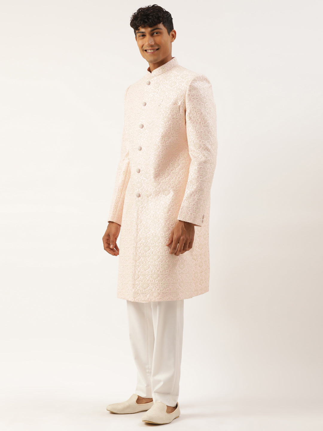 Baby Pink Embriodered Indowestern