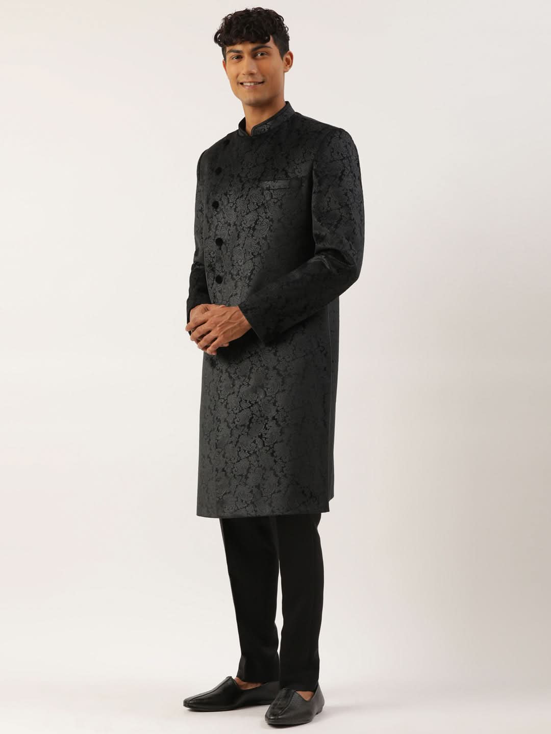 Black Paisley Velvet Indo Set