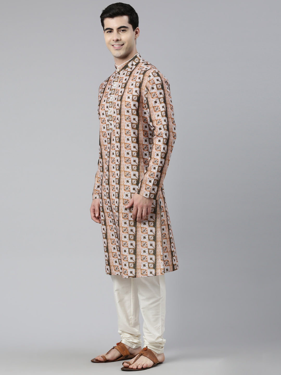Mustard Tie Dye Kurta Set